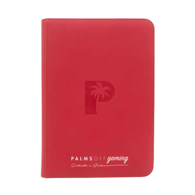 Palms Off Gaming Collector's Series 9 Pocket Zip Trading Card Binder - Red