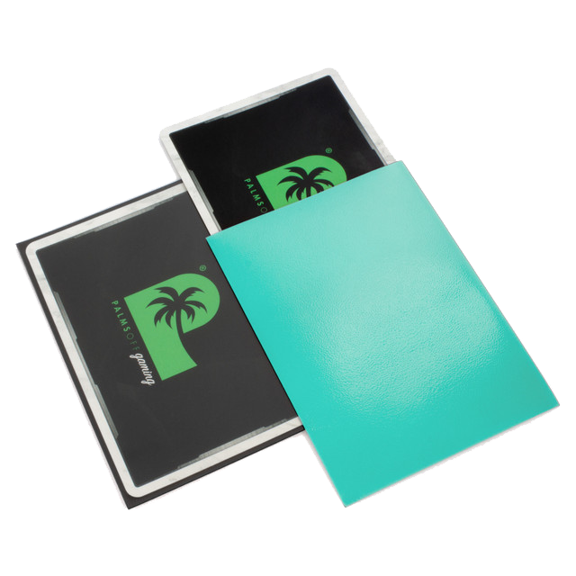 Palms Off Gaming Blackout Deck Sleeves - Standard Size - Turquoise - 100pc