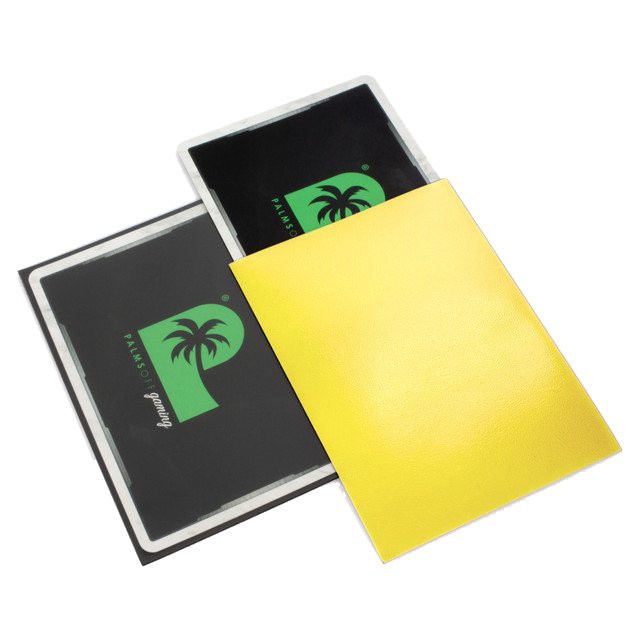 Palms Off Gaming Blackout Deck Sleeves - Standard Size - Yellow - 100pc